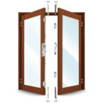ERA 5345 French Door Kit For a pair of plain meeting style timber doors