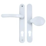 TSS Lever Moveable Pad Offset UPVC Multipoint Door Handles - 92/62mm PZ - Sprung - 215mm Screw Centres