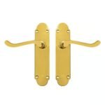 TSS Regent Scroll Lever Handle on Plate Door Furniture