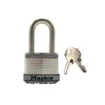 Master 1KA 40mm Long Shackle Laminated Padlock