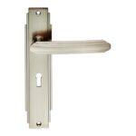 Carlisle Brass ADR011SN Art Deco Lever On Lock Backplate (LEAD TIME: 2-3 DAYS)