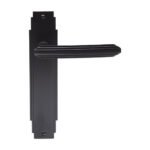 Carlisle Brass ADR012MB Art Deco Lever On Latch Backplate (LEAD TIME: 2-3 DAYS)