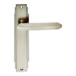 Carlisle Brass ADR012SN Art Deco Lever On Latch Backplate (LEAD TIME: 2-3 DAYS)