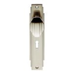 Carlisle Brass ADR021SN Art Deco Knob On Lock Backplate (LEAD TIME: 2-3 DAYS)