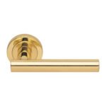 Manital AQ4 Calla Lever On Round Rose - Polished Brass (LEAD TIME: 2-3 DAYS)