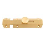 Carlisle Brass AQ81SB 102 x 36mm Surface Bolt c/w Keep Flat & Angled Mortice Keeps - Satin Brass (LEAD TIME: 2-3 DAYS)