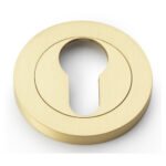Alexander & Wilks AW390SB Concealed Fix Escutcheon Euro Profile - Satin Brass (LEAD TIME: 2-3 DAYS)