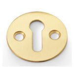 Alexander & Wilks AW399SB Victorian Standard Profile Escutcheon - Satin Brass (LEAD TIME: 2-3 DAYS)