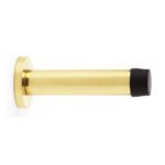 Alexander & Wilks AW616PBL Cylinder Projection Door Stop On Rose - Polished Brass Lacquered (LEAD TIME: 2-3 DAYS)