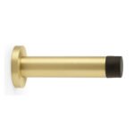 Alexander & Wilks AW616SB Cylinder Projection Door Stop On Rose - Satin Brass (LEAD TIME: 2-3 DAYS)