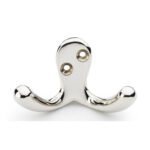 Alexander & Wilks AW773PN Victorian Double Robe Hook - Polished Nickel (LEAD TIME: 2-3 DAYS)
