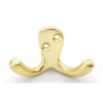 Alexander & Wilks AW773SB Victorian Double Robe Hook - Satin Brass (LEAD TIME: 2-3 DAYS)