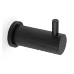 Alexander & Wilks AW775BL Brunel Knurled Coat Hook Black (LEAD TIME: 2-3 DAYS)
