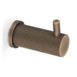 Alexander & Wilks AW776AB Brunel Reeded Coat Hook On 25mm Rose (LEAD TIME: 2-3 DAYS)