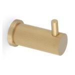 Alexander & Wilks AW776SBPVD Brunel Reeded Coat Hook On 25mm Rose (LEAD TIME: 2-3 DAYS)