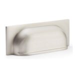 Alexander & Wilks AW905SN Quantock Cup Pull Handle - Satin Nickel Centers 96mm (LEAD TIME: 2-3 DAYS)