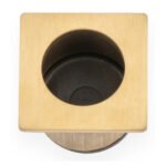 Alexander & Wilks AW993SBPVD Sliding Door Finger Edge Pull Square - Satin Brass PVD (LEAD TIME: 2-3 DAYS)