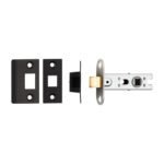 Eurospec BTL25MB 64mm Ce B/T Tubular Mortice Latch Square - Matt Black (LEAD TIME: 2-3 DAYS)