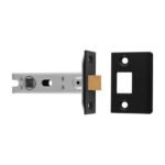 Eurospec BTL30MB 76mm CE B/T Tubular Mortice Latch Square - Matt Black (LEAD TIME: 2-3 DAYS)