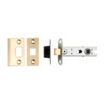 Eurospec BTL30SB 76mm CE B/T Tubular Mortice Latch Square - Satin Brass (LEAD TIME: 2-3 DAYS)