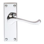 Carlisle Brass CBS55CP Contract Victorian Scroll Lever On Latch Backplate (LEAD TIME: 2-3 DAYS)