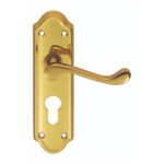 Carlisle Brass DL17Y Ashtead Lever On Euro Lock Backplate (LEAD TIME: 2-3 DAYS)