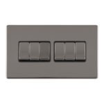 Eurolite ECBN6SWB 6 GANG 10AMP 2WAY SWITCH (LEAD TIME: 2-3 DAYS)