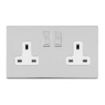 Eurolite ECPC2SOW 2 GANG 13AMP DP SWITCHED SOCKET (LEAD TIME: 2-3 DAYS)