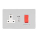 Eurolite ECPC45ASWASW 45AMP DP COOKER SWITCH WITH 13AMP SOCKET (LEAD TIME: 2-3 DAYS)