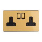 Eurolite ECSB2SOB 2-Gang 13Amp Switched Socket (LEAD TIME: 2-3 DAYS)