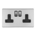 Eurolite ECSS2SOB 2-Gang 13Amp DP Switched Socket (LEAD TIME: 2-3 DAYS)
