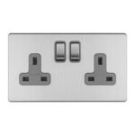 Eurolite ECSS2SOG 2-Gang 13Amp DP Switched Socket (LEAD TIME: 2-3 DAYS)