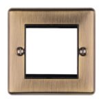 Eurolite EN2MODABB 2-Gang Module Frame Enhance Range - Antique Brass (LEAD TIME: 2-3 DAYS)