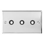 Eurolite EN3DIMPC Dimmer Switch Plate-Polished Chrome-3-Gang (LEAD TIME: 2-3 DAYS)