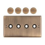 Eurolite EN4DIMABB Dimmer Switch Plate - Antique Brass 4-Gang (LEAD TIME: 2-3 DAYS)