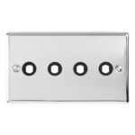 Eurolite EN4DIMPC Dimmer Switch Plate - Polished Chrome 4-Gang (LEAD TIME: 2-3 DAYS)
