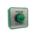 TSS Press To Exit Collared Dome Button SS