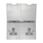 Eurolite FS4040SS Utility 2-Gang Floor Socket - Grey (LEAD TIME: 2-3 DAYS)