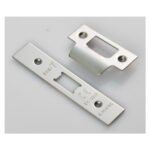 Eurospec FSF5008BSS Forend Strike & Fixing Pack To Suit Flat Latch FLL5030 - Bright Stainless Steel Square Forend (LEAD TIME: 2-3 DAYS)