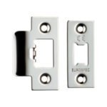 Eurospec FSF5009BSS Forend Strike & Fixing Pack To Suit Heavy Duty Tubular Latch - Bright Stainless Steel Square Forend (LEAD TIME: 2-3 DAYS)