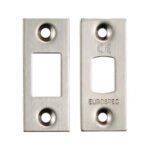 Eurospec FSF5010SSS Forend Strike & Fixing Pack To Suit Heavy Duty Tubular Deadbolt - Satin Stainless Steel Square Forend (LEAD TIME: 2-3 DAYS)