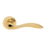 Manital GI5 Giava Lever On Round Rose - Polished Brass (LEAD TIME: 2-3 DAYS)