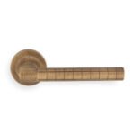 Manital HQ5AB hey quadra lever handle on threaded Round Rose bgo (- Antique Brass) - Antique Brass (LEAD TIME: 2-3 DAYS)