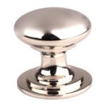 Carlisle Brass M47DPN Victorian Cupboard Knob 42mm - Polished Nickel (LEAD TIME: 2-3 DAYS)