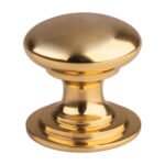 Carlisle Brass M47D Victorian Cupboard Knob 42mm - Polished Brass (LEAD TIME: 2-3 DAYS)