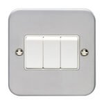 Eurolite MC3SWW Utility 3-Gang Switch - Grey (LEAD TIME: 2-3 DAYS)