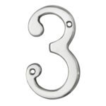 Carlisle Brass N3CP Numerals (0-9) Number 3 (LEAD TIME: 2-3 DAYS)