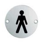 Eurospec SEX1011BSS Signage Male Symbol (LEAD TIME: 2-3 DAYS)