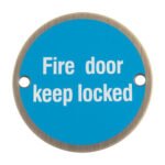 EuroSpec SEX1015AB Signage Fire Door - Keep Locked (LEAD TIME: 2-3 DAYS)