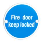 Eurospec SEX1015BSS Signage Fire Door Keep Locked (LEAD TIME: 2-3 DAYS)